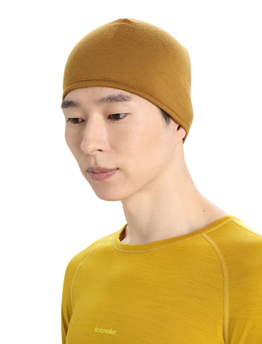 Shine / Clove Men's Icebreaker Unisex Merino Pocket Beanie Hats | USA 1100ILHS